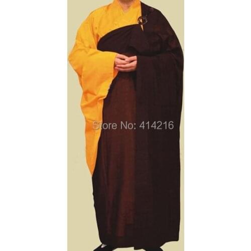 Buddhist Monk robesmartial arts uniforms gownlay clothing manyi shaolin abbot meditation kung fu suits 2pcs/set