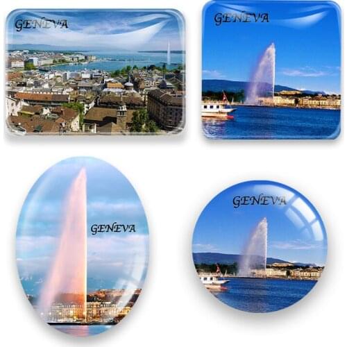 Geneva switzerland Fridge Magnets Vacation Tourist Souvenir of popular tourist destination Landscape Scenic Spots Decor Gif