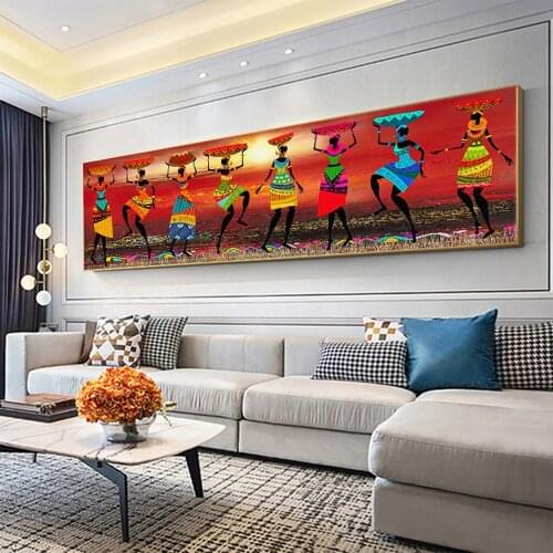 Art Paintings African Women Dancing Oil Painting Picture For Living Room Canvas Print Home Decor No Frame