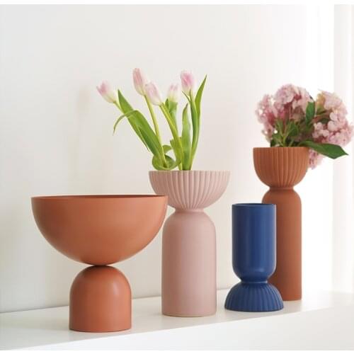 Nordic Lantern Ceramic Vase Accessories Home Livingroom Desktop Figurines Decoration Dining Table Hotel Club Furnishing Crafts