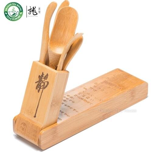 Chinese Foldable Cha Dao Set * Bamboo Gongfu Tea Utensils 5 Pieces