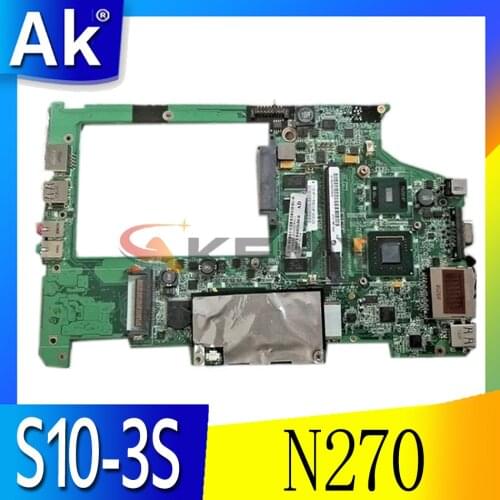 Akemy Laptop Motherboard For Lenovo Ideapad S10 31FL1MB00P0 DAFL1BMB6C0 Main Board 945GSE DDR2 N270 CPU Full tested