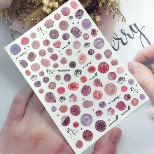 Badge Nail Stickers Nail Decals Beauty Care Light Traceless Nail Stickers