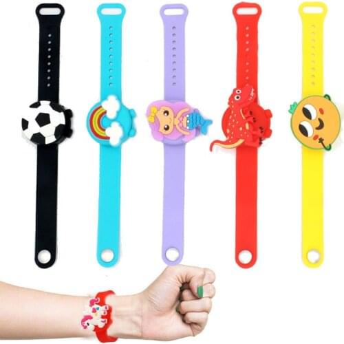 Cartoon Kids Wristband Hand Dispenser Wearable Hand Sanitizer Dispenser Pumps Disinfectant Sanitizer Bracelet Band For Child