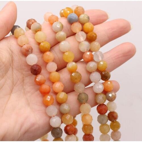 New Style Natural Stone Beads Section Colored Hair Quartz Loose Bead 8 MM For Jewelry Making DIY Necklace Earrings Accessory