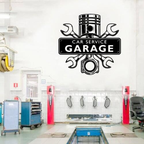 Cartoon Decal Car Repair Removable Art Vinyl Wall Stickers For Garage Rooms Art Decals Sticker Wallpaper Mural
