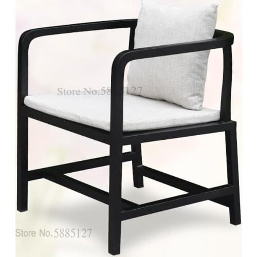 New Chinese Style Circle Chair Wai Chair Hotel Room Living Room Tea Chair Reception Balcony Tea Chair Solid Wood Modern Chinese