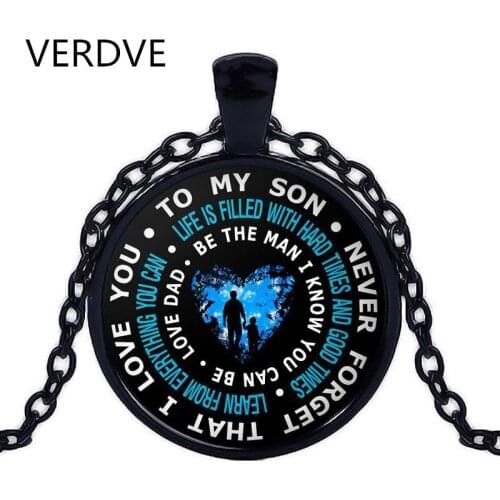 2018 New Father And Son Necklace To My Son Never Forget That I Love You Neclace