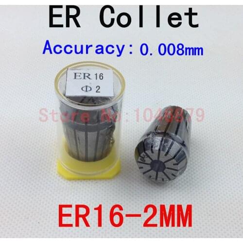 Precision 0.008mm, CNC collet, collet clamping tool holder, collet flexible, high precision collet, ER16-2MM