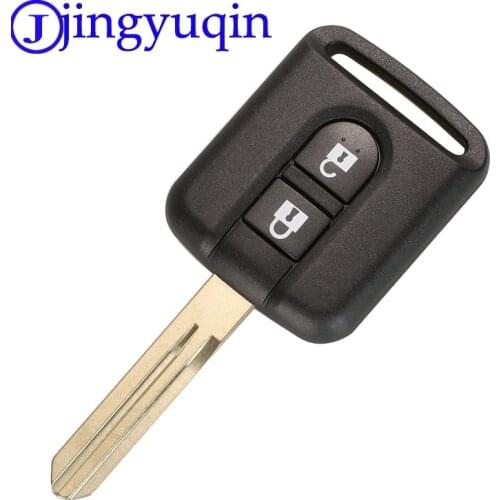 Jingyuqin Remote 2 Buttons FOB Car Key Shell For Nissan Qashqai Navara Micra NV200 Patrol Y61 2002-2016