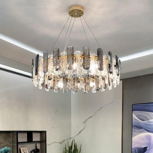 Light luxury living room lamp chandelier post-modern crystal lamp simple dining room lamp creative net red bedroom lamp