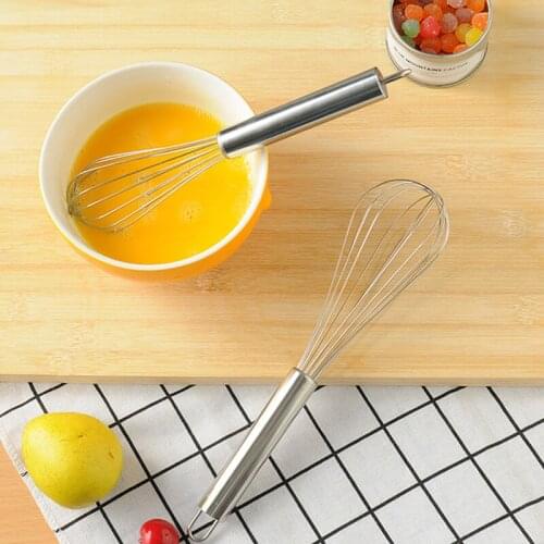 Silver Hand Whisk Stainless steel Kitchen Mixer Balloon Egg Milk Beater Utensils
