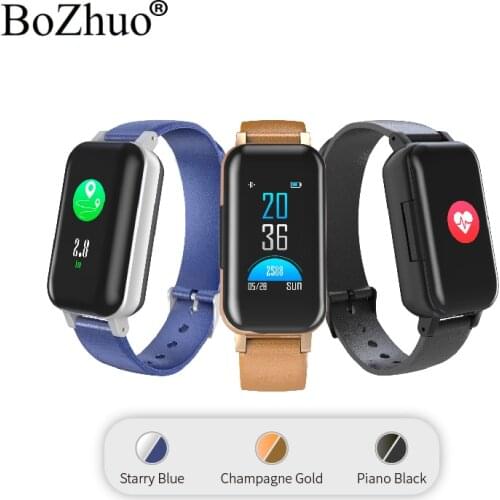 T89 Smart Watch 2 In 1 Women Men Wristband Band Wireless TWS Bluetooth Stereo Earphone Heart Rate Monitor IP67 Waterproof Watch