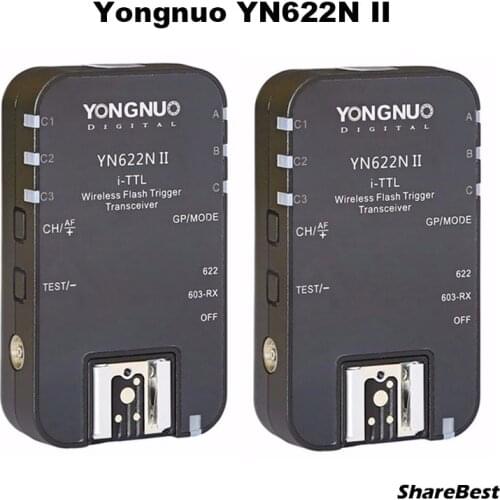 YONGNUO YN-622N II RX YN622N II HSS i-TTL Flash Trigger Transceiver for Nikon Camera Compatible with YN622N YN560-TX RF-603 II