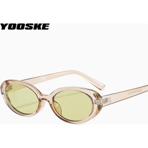 YOOSKE Small Oval Sunglasses Women Men 2021 Vintage Trend Black Green Sun Glasses Ladies Classic Driving Goggles UV400 Shades