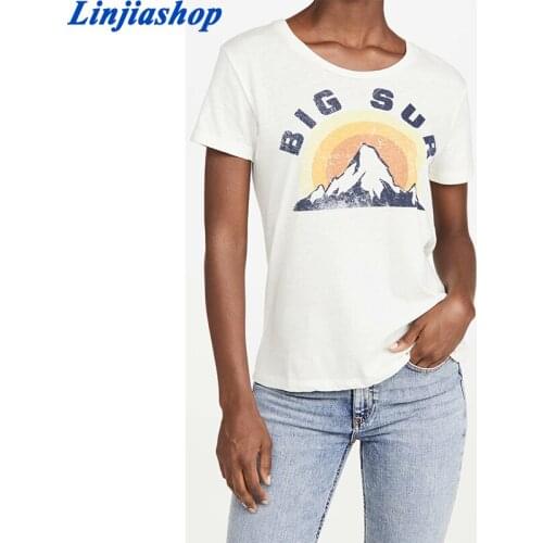 Za Women T-shirts 2021 Fashion Carton Print Cotton T-Shirts Oversized Summer O-Neck Mujer Tops