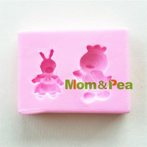 Mom&Pea 0982 Free Shipping Little Duck Shaped Silicone Mold Cake Decoration Fondant Cake 3D Mold Food Grade