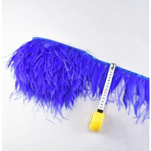 1meters RoyalBlue ostrich feathers goose feathers ribbonTrims feather crafts carnival costume feather wedding decoration Plumes