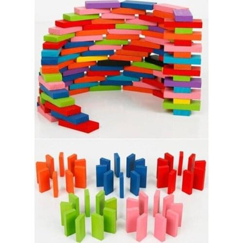 120pcs lot Board Game for Kids Gift Wooden Domino Set Non-toxic Green Painting Children Toys Wooden Toys Dominos Best Gift