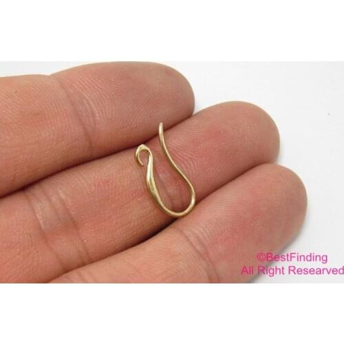 30pcs Brass Earrings wires 15mm Raw brass Earring hooks R239