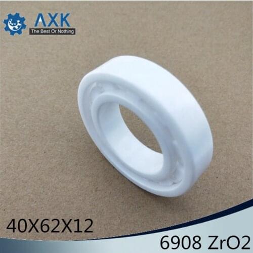 6908 Full Ceramic Bearing ( 1 PC ) 40*62*12 mm ZrO2 Material 6908CE All Zirconia Ceramic 6908 Ball Bearings