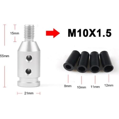 Aluminum Shift Knob Adapter for BMW Mini Non Threaded Shifters 10x1.5mm Silver