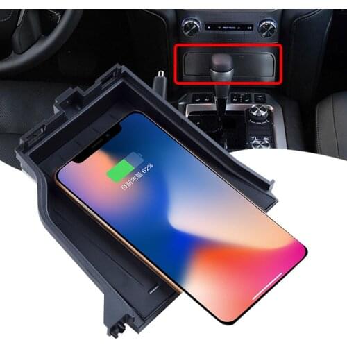 Car QI Wireless Phone Charger Plug and Play For Toyota Land Cruiser 200 2016 2017 2018 2019 2020 accessories