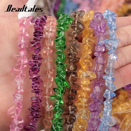 Beadtales 8x5mm Natural Multicolor Crystal Gravel Stone Beads Spacer Loose Stone Bead For Jewelry DIY Making Bracelet Needlework