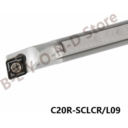 BEYOND SCLCR C20R-SCLCR09 C20R-SCLCL09 Turning Lathe Tool Holder Tungsten steel aseismic shank use CCMT09 Carbide Inserts