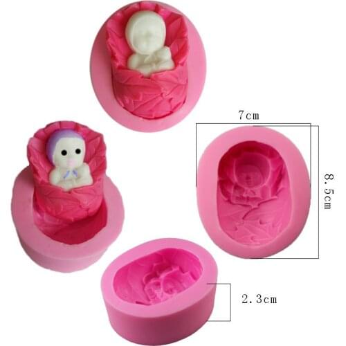 Baby Silicone Fondant Mold Birthday Cake Decorating Tool cookie tools Baking Kitchen accessories