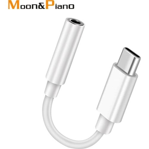 Type-C To 3.5mm Earphone Cable Adapter Male to Female Audio Transfer Cord Play Music Video Call Wire Control Headphone Wires