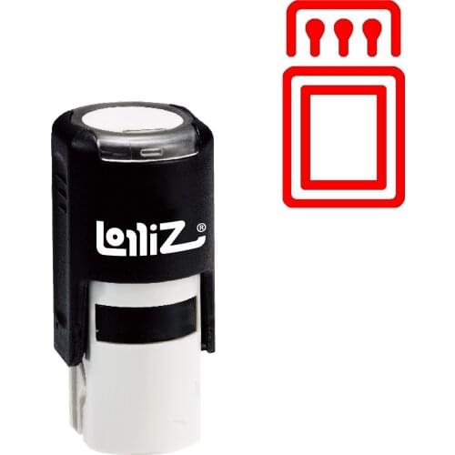 LolliZ Matches Self-Inking Rubber Stamp - Modern Symbol Series