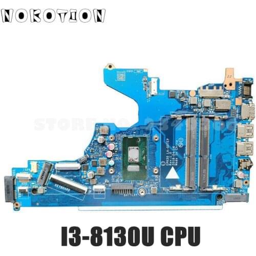 NOKOTION For HP 15-DA Laptop Motherboard I3-8130U CPU L20374-001 L20374-601 EPK50 LA-G07EP MAIN BOARD DDR4