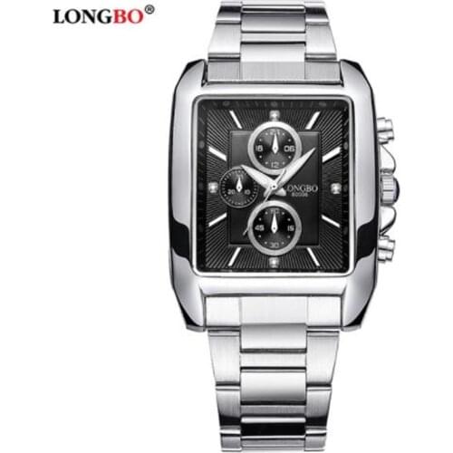 2019 Longbo Fashion Top Brand Quartz Casual Men Business Sport Military Steel Casual Water Resistant Dress Watch Relojes Hombre