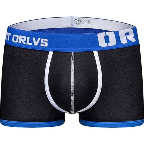 2020 ORLVS Brand Men Boxer Underwear New Cotton U Pouch Sexy Underpants Cueca Cotton Pants Boxer shorts Male Panties OR150