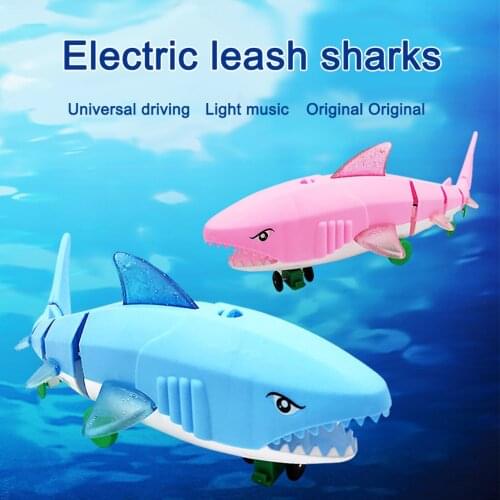13" Musical Cute Walking and Singing Shark Toy with Leash for Birthday