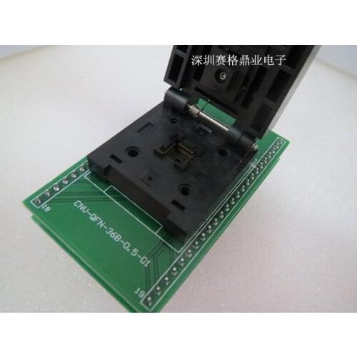 Clamshell 100%New&Original QFN-36B-0.5-01 QFN36 MLF36 6*6*0.5MM IC Burning seat Adapter testing seat Test Socket test bench
