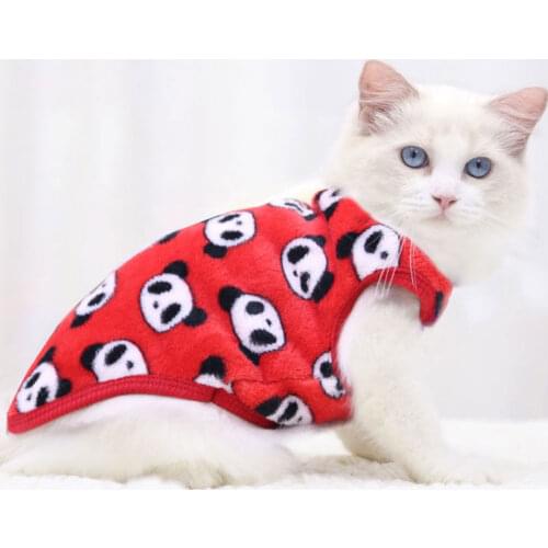 Cat Clothes Autumn Winter Pet Clothing for Small Cats Dogs Flannel Cute Cat Costumes Soft Kitten Kitty Coat Jacket Puppy Outfit