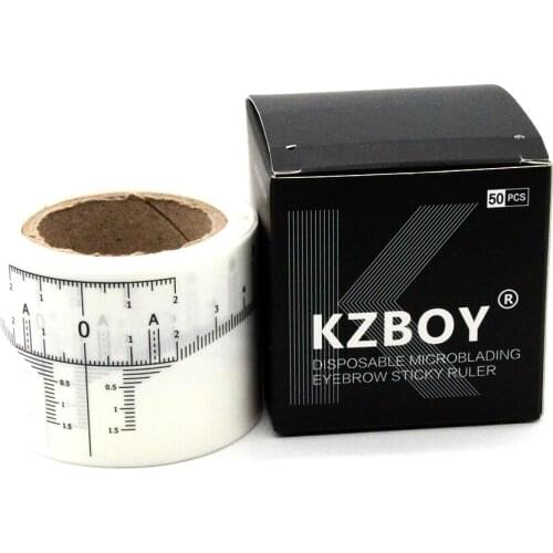 Permanent Eyebrow Measure Ruler Sticker Tattoo Stencil Makeup Microblading Eyebrow Grooming Shaper Measure Ruler