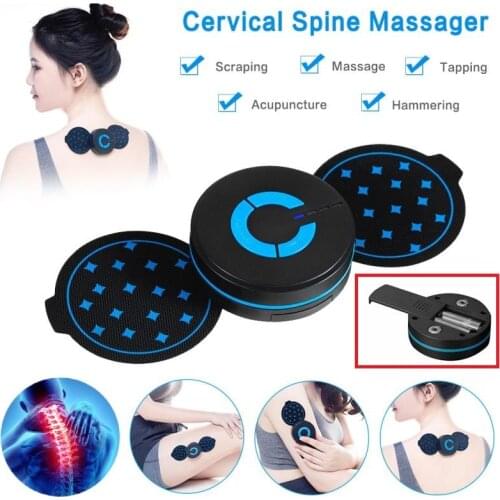 Portable Cervical Massager Gel Pads Stickers Back Shoulder Neck Body Foot Massager Pain Relief Machine Physiotherapy Instrument