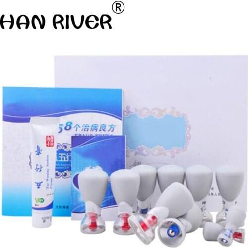 Five lines of injection needles household cupping device containing ten pens cream acupuncture magnetic therapy silver gift boxe