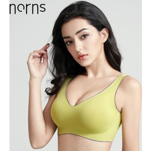 Plus Size Bra Latex Seamless Bras for Women Push Up Underwear Bralette Top Bh Comfort Cooling Gathers Shock-Proof Pad