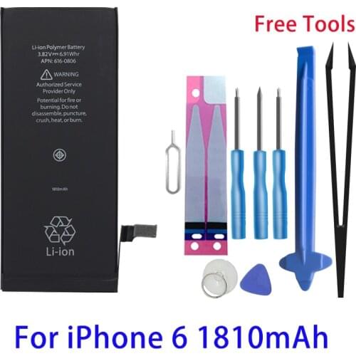 Runtianjinl Replacement mobile phone battery for iPhone 6 6G 1810mAh High Capacity Bateries Free Tools