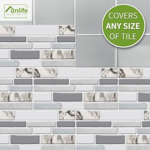 Grey Marble Wall Sticker Retro Oil-proof Waterproof Tile Wallpaper For Kitchen Bathroom Ground Wall House Decoration