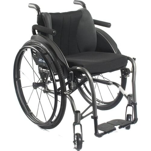 Hangpi aluminum alloy folding portable wheelchair fashion leisure carbon fiber comfortable smart sports wheelchair