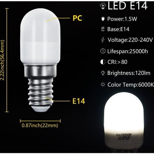 E14 1.5W 230V Mini Refrigerator LED Lamp Light SMD 2835