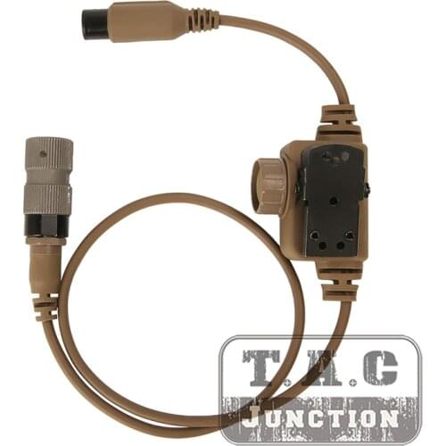 Tactical FCS RAC Dedicated PTT 6 Pins For FCS TCA TRI PRC-148/152 Military FCS ComTac 3 ACH Tactical Communication Headphones