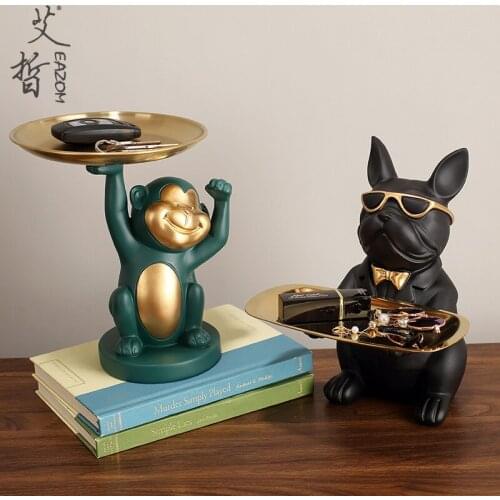 Nordic style dog storage plate candy plate home living room shoe cabinet tea table table ornaments home decorationaccessoriesfor