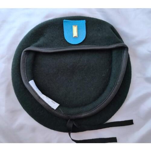 Tomwang2012 US Army 19th Special Forces Group Wool Green Beret SECOND LIEUTENANT OFFICER RANK INSIGNIA Military Hat