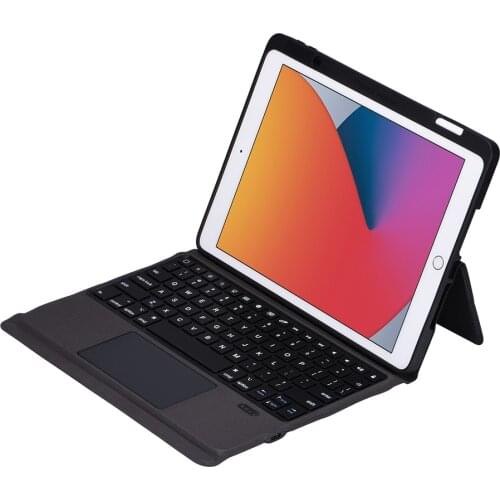 Smart Wireless Bluetooth Russian Spanish Trackpad Keyboard Cover Stand Case With Pencil Holder For iPad 8th Gen 10.2 Inch 2020